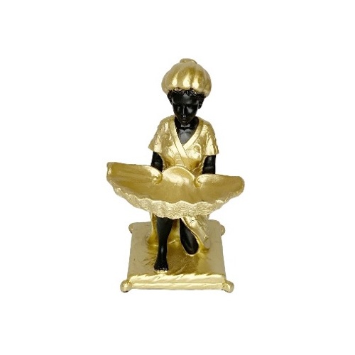 Gold Lady Stature - Tea light candle holder